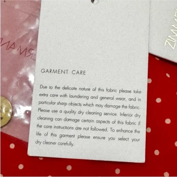 NWT Zimmermann 100% Silk Red Polka Dot Wrap Top | US Size 2P - Picture 6 of 9